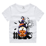 Halloween Kids Boy&Girl Tops Exclusive Design Gnomies With Pumpkin T-shirts