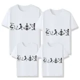Halloween Matching Family Tops Exclusive Design Four Sport Skeletons Skeletons T-shirts