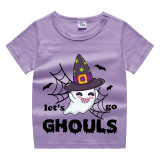 Halloween Kids Boy&Girl Tops Let's Go Ghouls Ghost T-shirts