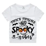 Halloween Kids Boy&Girl Tops Thick Thighs And Spooky Vibes T-shirts