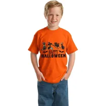 Halloween Kids Boy&Girl Tops Exclusive Design Four Cats T-shirts