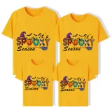 Halloween Matching Family Tops It's Spooky Season Word Art T-shirts
