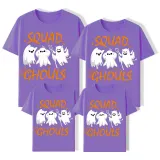 Halloween Matching Family Tops Exclusive Design Squad Ghouls Ghosts T-shirts