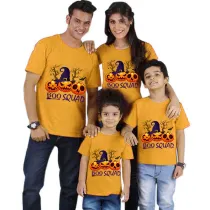 Halloween Matching Family Tops Exclusive Design Boo Squad Witch's Hat Pumpkins T-shirts