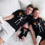 Halloween Matching Family Tops Exclusive Design Skeleton Pumpkin T-shirts