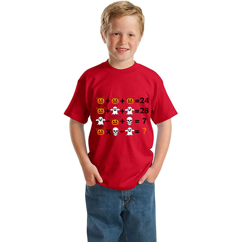 Halloween Kids Boy&Girl Pajamas Exclusive Design Arithmetics T-shirts