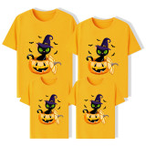 Halloween Matching Family Tops Exclusive Design Cat And Pumpkin T-shirts