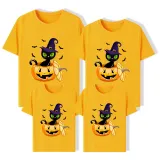 Halloween Matching Family Tops Exclusive Design Cat And Pumpkin T-shirts