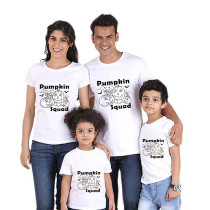 Halloween Matching Family Pajamas Exclusive Design Black Pumpkin Squad T-shirts