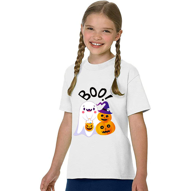 Halloween Kids Boy&Girl Pajamas Boo Ghost And Pumpkin T-shirts