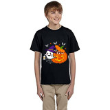 Halloween Kids Boy&Girl Tops Ghost With Pumpkin T-shirts