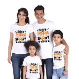 Halloween Matching Family Tops Exclusive Design Thick Thighs And Spooky Vibes Pumpkins T-shirts