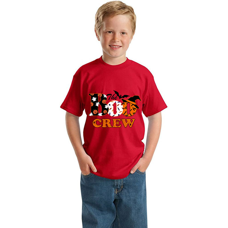 Halloween Kids Boy&Girl Pajamas Exclusive Design The Boo Crew Bats T-shirts