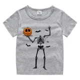 Halloween Kids Boy&Girl Exclusive Design Tops Skeleton Pumpkin T-shirts