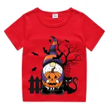Halloween Kids Boy&Girl Tops Exclusive Design Gnomies With Pumpkin T-shirts