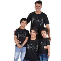Halloween Matching Family Tops Exclusive Design Three Dancing Skeletons T-shirts
