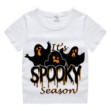 Halloween Kids Boy&Girl Tops It's Spooky Season Ghosts T-shirts