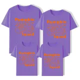 Halloween Matching Family Tops Exclusive Design Orange Pumpkin Squad T-shirts