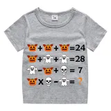 Halloween Kids Boy&Girl Tops Exclusive Design Arithmetics T-shirts