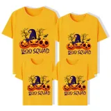 Halloween Matching Family Tops Exclusive Design Boo Squad Witch's Hat Pumpkins T-shirts