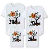 Halloween Matching Family Pajamas Exclusive Design Tomb Pumpkin T-shirts