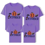 Halloween Matching Family Tops Exclusive Design October 31 Pumpkin T-shirts