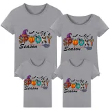 Halloween Matching Family Tops It's Spooky Season Word Art T-shirts