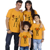Halloween Matching Family Pajamas Exclusive Design Skeleton Pumpkin T-shirts