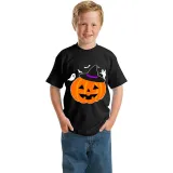 Halloween Kids Boy&Girl Tops Witch Hat Pumpkin Ghosts T-shirts
