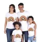 Halloween Matching Family Tops Exclusive Design Semi-circle Skull T-shirts
