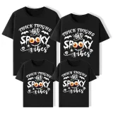 Halloween Matching Family Tops Exclusive Design Thick Thighs And Spooky Vibes T-shirts