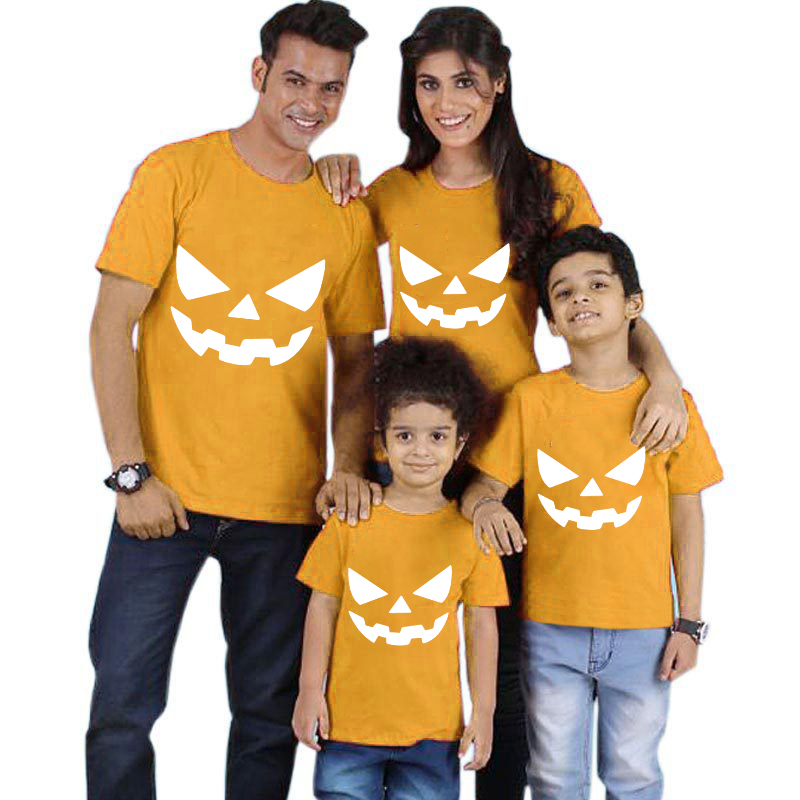 Halloween Matching Family Pajamas Exclusive Design Pumpkin Sawtooth Ghostface T-shirts