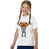Halloween Kids Boy&Girl Tops Skeleton Happy Face Pumpkin T-shirts