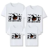 Halloween Matching Family Tops Exclusive Design Two Cats Pumpkin T-shirts