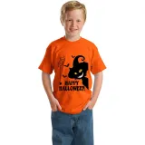 Halloween Kids Boy&Girl Tops Exclusive Design Witch Cat T-shirts