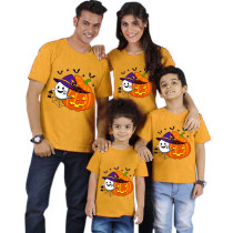 Halloween Matching Family Pajamas Exclusive Design Ghost With Pumpkin T-shirts