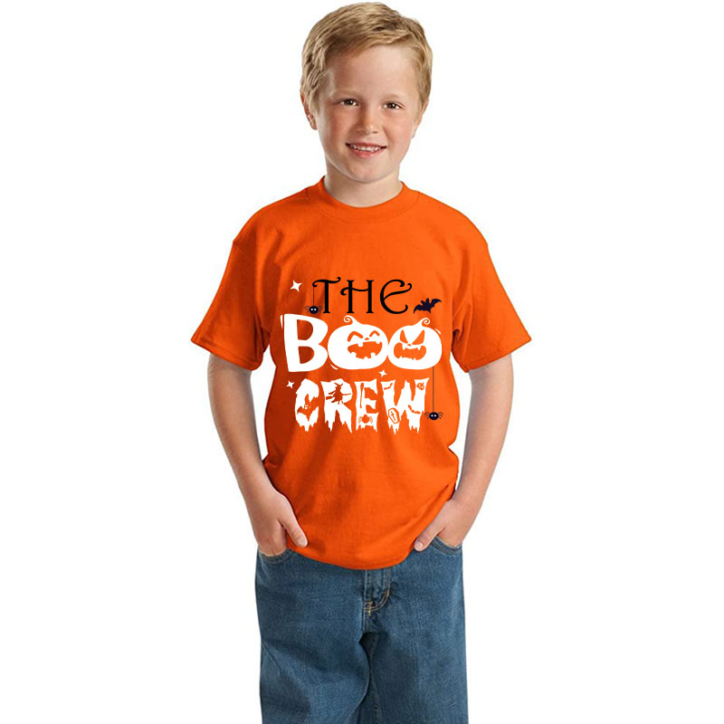 Halloween Kids Boy&Girl Pajamas Exclusive Design The Boo Crew Pumpkins T-shirts