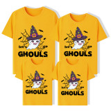 Halloween Matching Family Pajamas Let's Go Ghouls Ghost White T-shirts