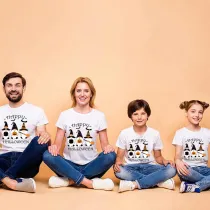 Halloween Matching Family Tops Exclusive Design Three Gnomies T-shirts