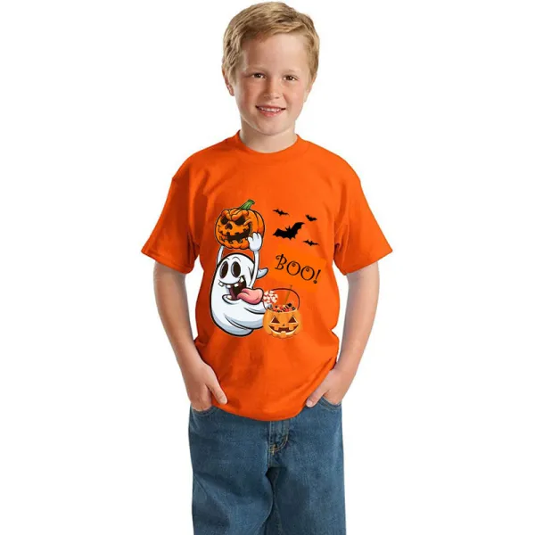 Halloween Kids Boy&Girl Tops Exclusive Design Pumpkins Ghost T-shirts