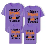 Halloween Matching Family Tops Exclusive Design Thick Thighs And Spooky Vibes Pumpkins T-shirts