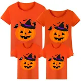 Halloween Matching Family Tops Exclusive Design Witch's Hat Pumpkin T-shirts