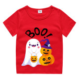 Halloween Kids Boy&Girl Tops Boo Ghost And Pumpkin T-shirts