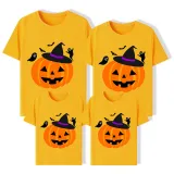 Halloween Matching Family Tops Exclusive Design Witch's Hat Pumpkin T-shirts