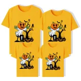 Halloween Matching Family Pajamas Exclusive Design Tomb Pumpkin T-shirts