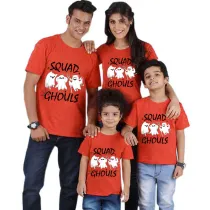 Halloween Matching Family Tops Exclusive Design Squad Ghouls Ghosts T-shirts
