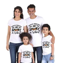 Halloween Matching Family Tops Exclusive Design Thick Thighs And Spooky Vibes T-shirts