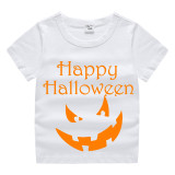Halloween Kids Boy&Girl Tops Exclusive Design Pumpkin Ghost Face T-shirts