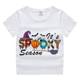 Halloween Kids Boy&Girl Tops It's Spooky Season Word Art T-shirts