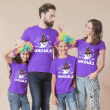 Halloween Matching Family Tops Let's Go Ghouls Ghost Red T-shirts